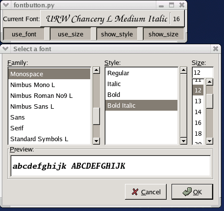 FontButton Example