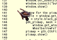 Wheelbarrow Example Shaped Window